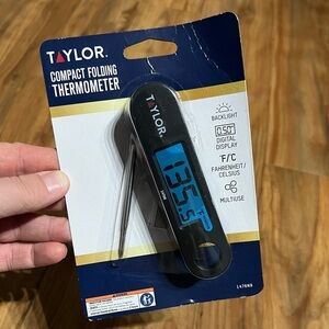Taylor Thermometer- Grilling - Digital Compact Folding  New